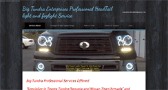 Desktop Screenshot of bigtundraenterprisesprofessionalheadtaillightservice.com