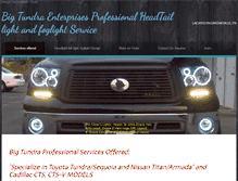 Tablet Screenshot of bigtundraenterprisesprofessionalheadtaillightservice.com